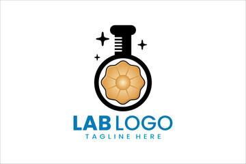 Innovative lab and bakery logo design for unique culinary branding and sweet identity
