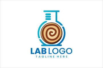 Innovative lab and bakery logo design for unique culinary branding and sweet identity