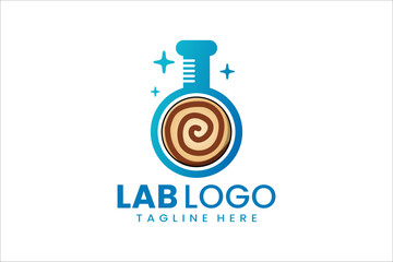 Innovative lab and bakery logo design for unique culinary branding and sweet identity