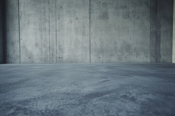 Interior of modern concrete building with minimalistic design and clean lines.