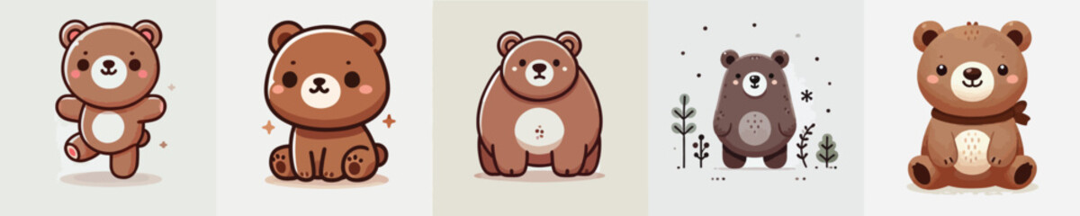 a collection of very cute and adorable bears