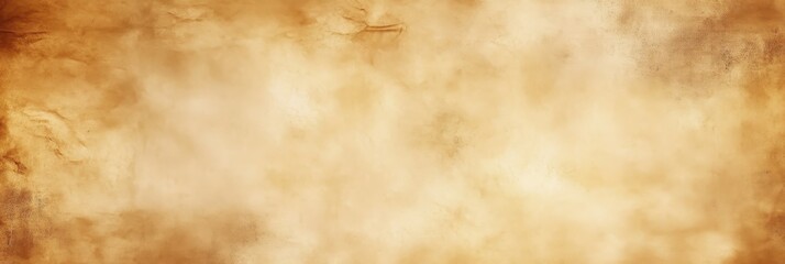 Obraz premium Old parchment, aged paper texture, weathered surface, sepia toned background, vintage document, grunge effect, horizontal format, blank canvas, antique appearance, coffee stained edges, warm brown hue