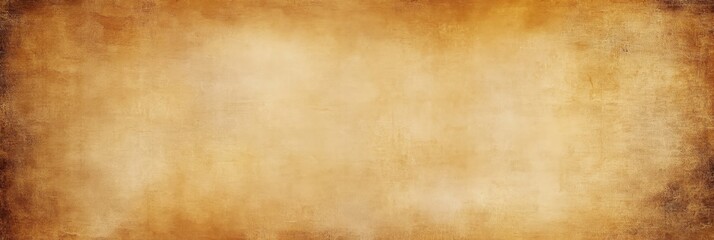 Obraz premium Old parchment, aged paper texture, weathered surface, sepia toned background, vintage document, grunge effect, horizontal format, blank canvas, antique appearance, coffee stained edges, warm brown hue