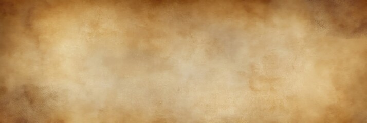 Obraz premium Old parchment, aged paper texture, weathered surface, sepia toned background, vintage document, grunge effect, horizontal format, blank canvas, antique appearance, coffee stained edges, warm brown hue