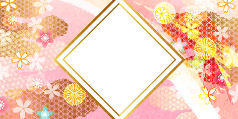 桜　春　水彩　背景