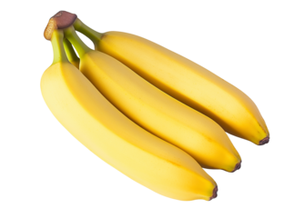 High-Quality PNG yellow bananas bunch isolated on white background