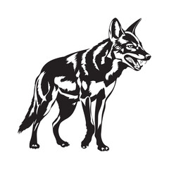 Jackal Silhouette vector 2, High-Quality Jackal Silhouette Design