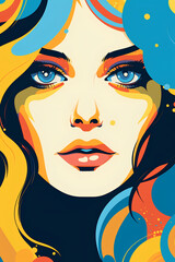 portrait of the girl pop art
