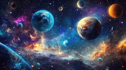 Cosmic Wonders: A Celestial Tapestry of Planets and Nebulae