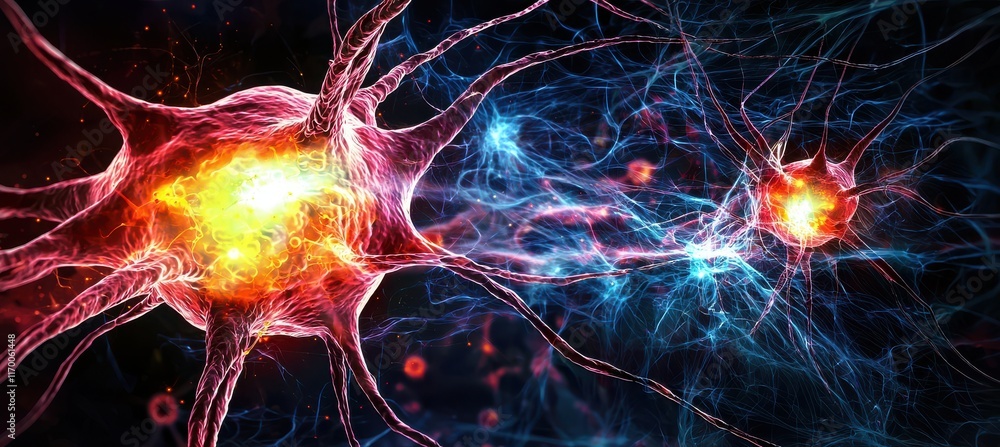 Poster understanding the formation of neural networks through neuron cells
