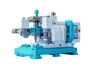 3D Molding Machine for Toy Production Isolated on White Background