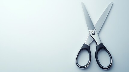 A pair of scissors resting on a smooth surface, ready for cutting tasks.