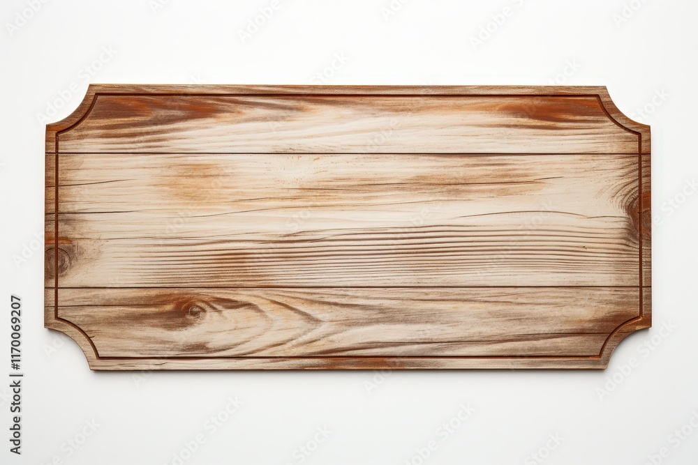 Aufkleber rustic wooden signboard with natural grain patterns and smooth edges for creative use
