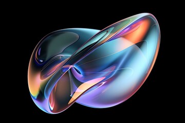 Colorful Glass 3D Object abstract 