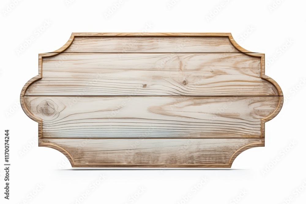 Poster isolated wooden sign with smooth surface and natural grain patterns perfect for customization and de