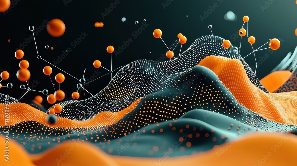 Aufkleber Exploring the dynamics of trivitino particles in abstract visualization a scientific journey through data representation and standard creation