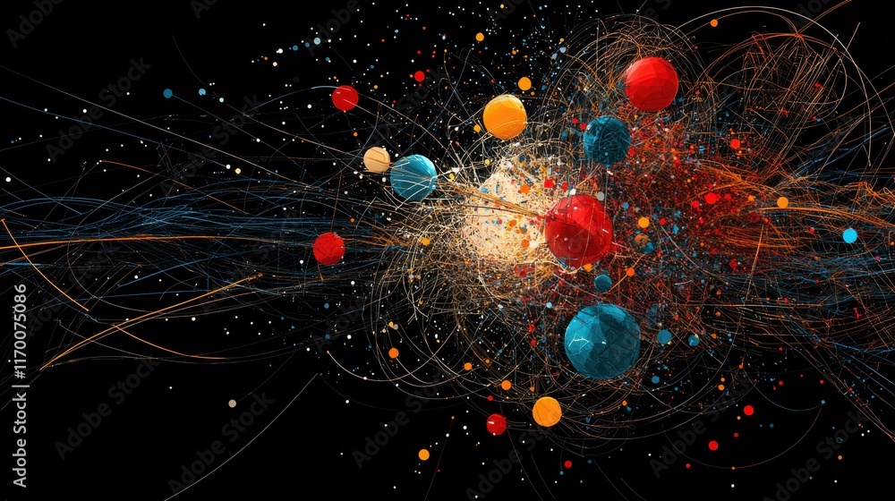 Aufkleber Exploring advanced visualization techniques for trivitino particles in su standard a scientific study in quantum physics
