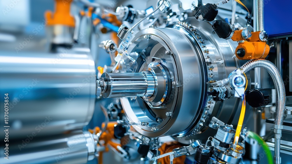 Fototapete Exploring futuristic trivitino particle dynamics in a high-tech laboratory an advanced study environment