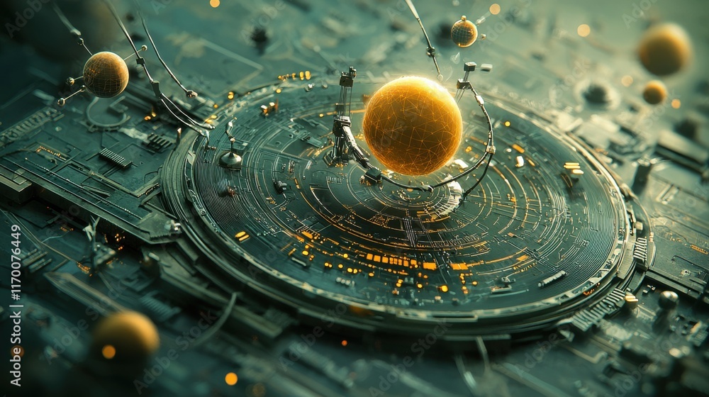 Aufkleber exploring quantum energy grids and trivitino particle standards in advanced scientific research envi