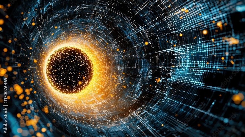 Aufkleber Exploring quantum energy grid dynamics trivitino particle insights in a virtual laboratory environment