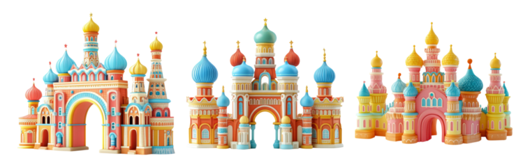 Colorful Architectural Models for Play and Creative Imagination