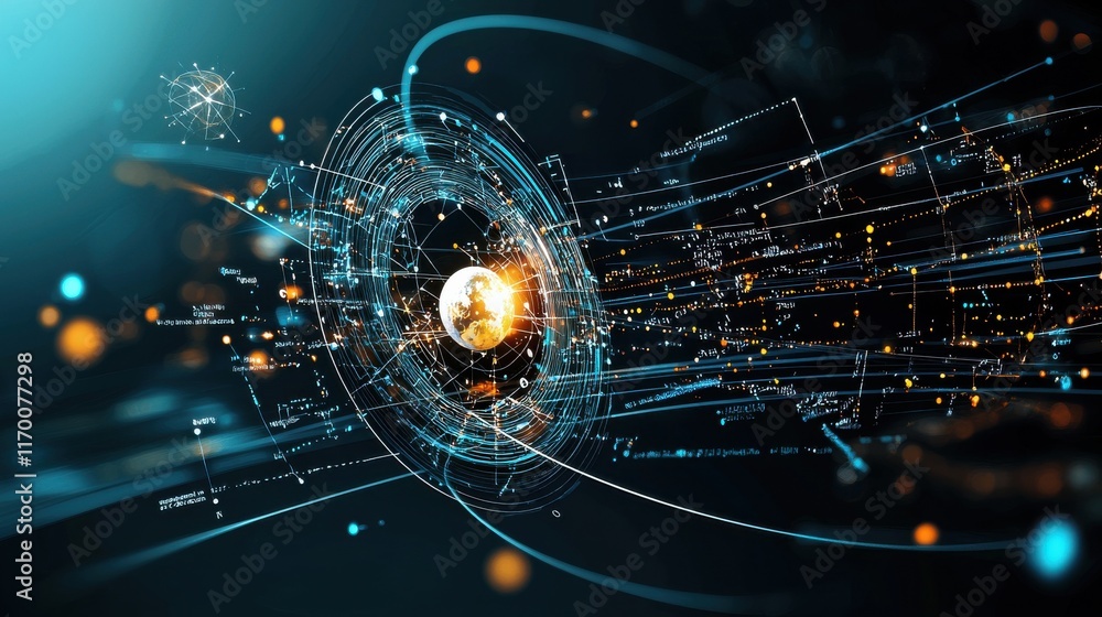 Aufkleber Exploring theoretical trivitino particle interactions with dark standard models in quantum physics research environments