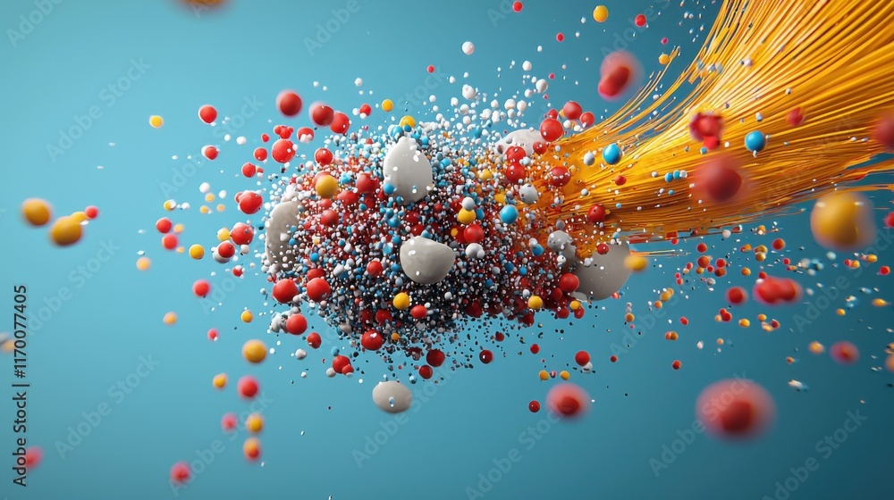 Leinwandbilder Visualizing trivitino particle collision using advanced bedf standards in a scientific environment from an analytical viewpoint