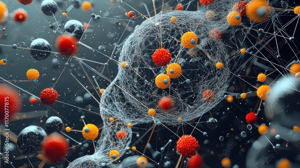 Leinwandbilder Exploring the dynamics of trivitino particles in theoretical standard models a visual analysis of patterns and interactions in a quantum environment
