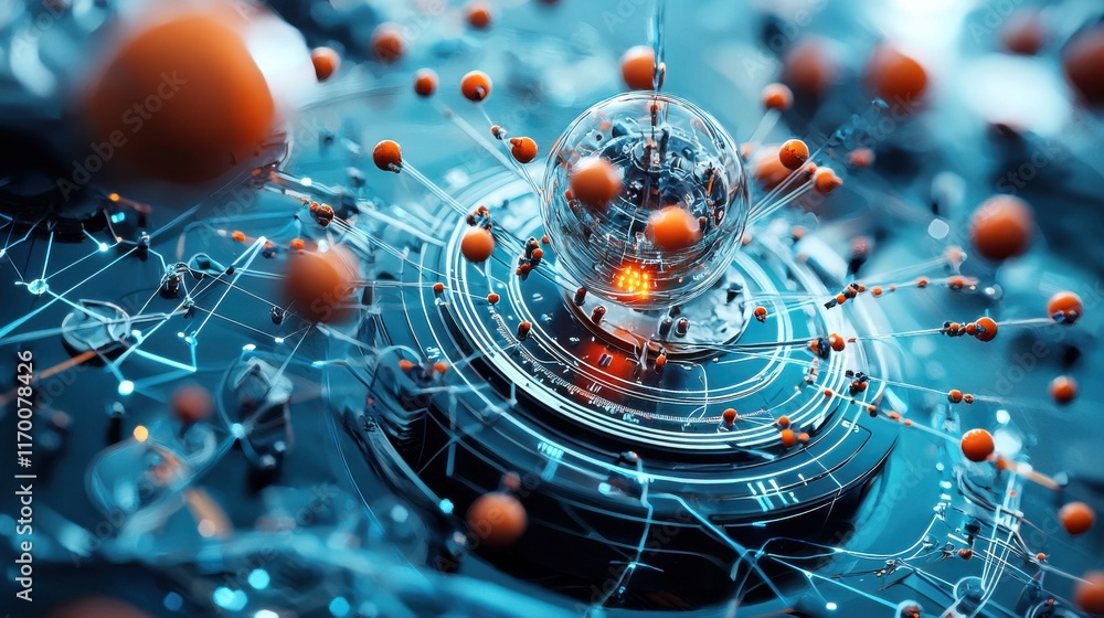 Aufkleber Radiating energy of trivitino particles in a vacuum environment insights into quantum physics and particle dynamics