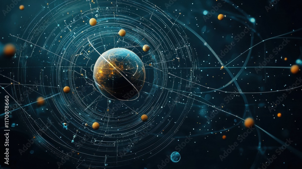Fototapete Visualizing trivitino particle dynamics in a high-energy standard environment a scientific exploration of quantum interactions