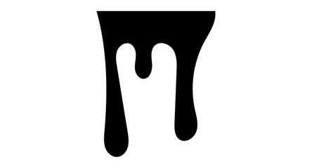 Pixel perfect icon of ink drop drip oil melting paint liquid dripping stain splash splatter melted sweet dessert. Thin line icons flat isolated on transparent background. vector illustration