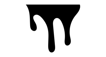 Pixel perfect icon of ink drop drip oil melting paint liquid dripping stain splash splatter melted sweet dessert. Thin line icons flat isolated on transparent background. vector illustration