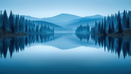 Obraz premium lake in the morning
