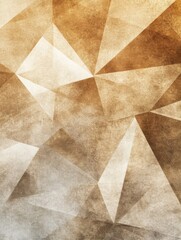 Abstract Geometric Background with Brown and Beige Polygonal Shapes Creating a Textured and Modern Design