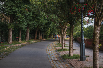 A small square near the fisherman's bastion Budapest Hungary 23.06.24