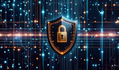 Hacker security background. Secure technology. Cyber Security. Cybersecurity, protect data. Lock icon and internet network security technology. Cyber security. Cyber shield, internet safety.