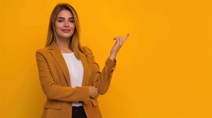 Fototapeta premium Beautiful businesswoman, AI generated image