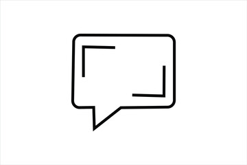 Naklejka premium Speech bubble Continuous single Line art design self-drawing style