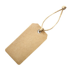 blank price tag isolated on transparent white background, clipping path