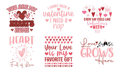New valentine t-shirt design collection. 