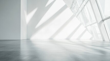 Obraz premium Spacious Modern Interior with Soft Light and Shadows Perfect for Minimalist Background Decoration