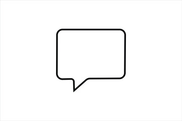 Speech bubble Continuous single Line art design self-drawing style