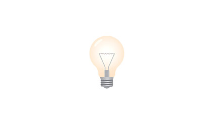 A flat, simple light bulb icon symbolizing ideas or innovation, clean design on a white background.