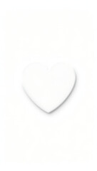 Fototapeta premium A simple heart icon with clean curves, perfect for health or love concepts, flat style on a white background.
