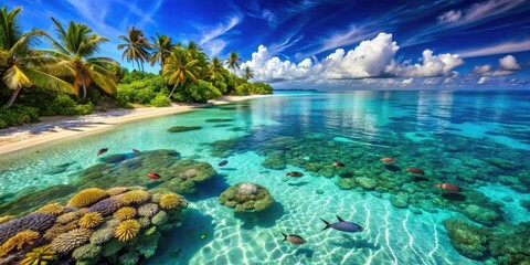 Discover a tropical paradise: crystal clear waters, abundant underwater life.