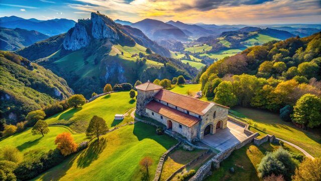 Discover Cadavedo's idyllic scenery: ancient hermitage and traditional horreos define the Asturian countryside.