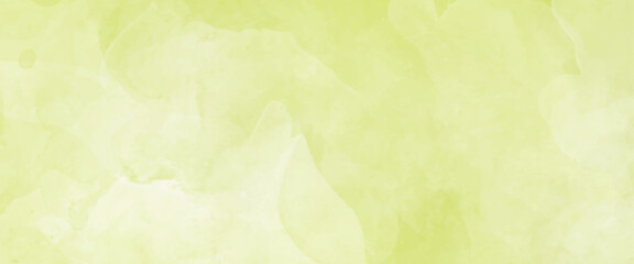 Vector yellow and green watercolor background for spring design