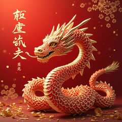 Obraz premium Chinese New year 2025, year of snake