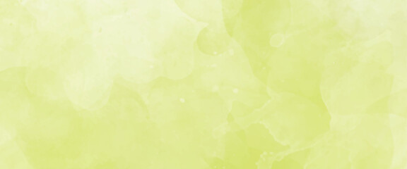 Vector yellow and green watercolor background for spring design