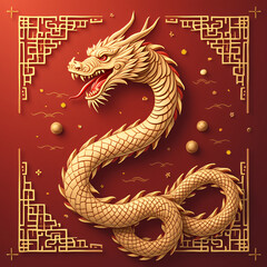 Obraz premium Chinese New year 2025, year of snake